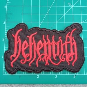 2/$10 Behemoth Black and Red Embroidered Patch